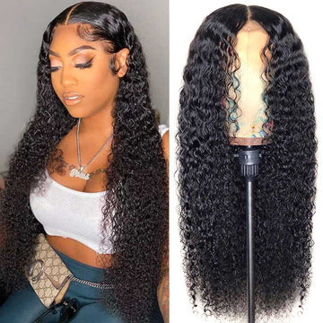 Neobeauty 13x4 HD Transparent Lace Front Human Hair Wigs Malaysian Jerry Curly Frontal Wigs